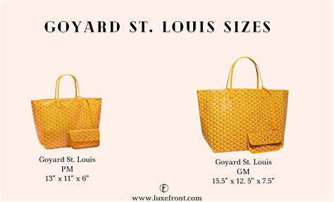 goyard tote size pm